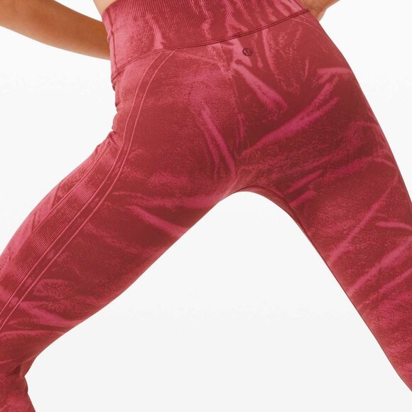 Lululemon Ebb to Street Tight *Wash In Stone Wash Chianti Size 10 - Picture 5 of 10